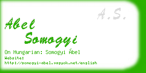 abel somogyi business card